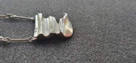 Laponia zilver collier  gestempelt op echt Evt te verlengen  39 cm nieuw.