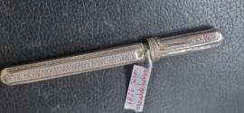 Naalde koker antiek 19e eeuw 1836 zilver 11 cm 15 gram.