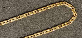 Zwaar massief fantasie schakel collier nette staat 45 cm 14 gram.