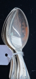 Zilveren thee lepels 11 cm 63 gram niekerk 1966.