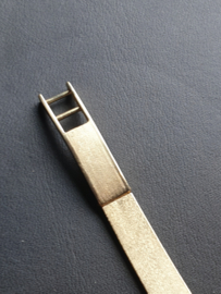 Goud 14 kr dames horloge met gouden Milanese merk Pontiac quartz