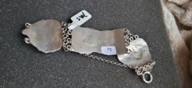 Zilveren krab armband  3cm breed 18 cm