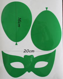 DIY Ballon + masker raamsticker