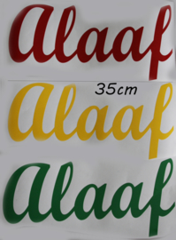 DIY Alaaf rood/geel/groen raamsticker