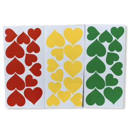 DIY rood/geel/groen raamsticker set 3