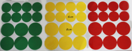 DIY Confetti rood/geel/groen raamsticker