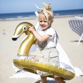 Gouden zwaan met glitter zwemband