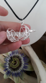 Yin Yang locket cage hanger zilver
