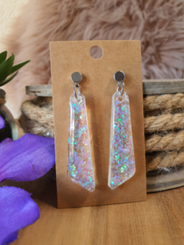 Resin oorbellen / oorhangers (set 11)  Shine bright, Sparkle more :)