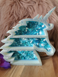 "Unicorn Shelf"  /  Eenhoorn kastje staand (nr 2) met Bergkristal
