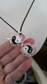 Yin Yang locket cage hanger zilver