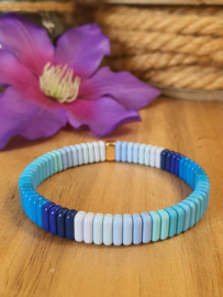Emaille armband blauw (nr 9)