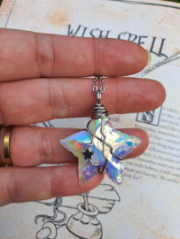 Wire wrapped Ster hanger Angel aura kwarts. (nr 2)