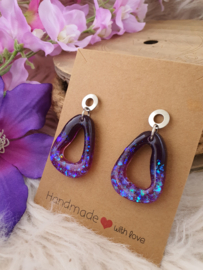 Resin oorbellen / oorhangers (set 19)  Shine bright, Sparkle more :)