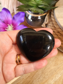 Obsidiaan hart 60mm