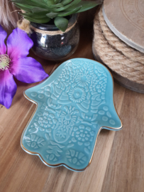 Turquoise Hamsa schaaltje