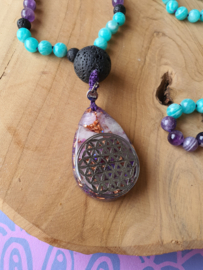 Edelstenen Mala 'Self-esteem' met Orgonite hanger