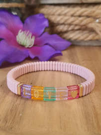 Emaille armband 'Love' (nr 4)
