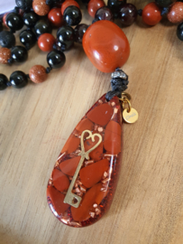 Edelstenen Mala 'grounded' met Orgonite hanger