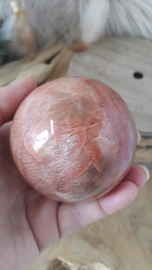 Roze Maansteen bol ± 73 mm