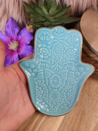 Turquoise Hamsa schaaltje