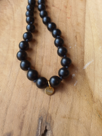 Edelstenen Mala Onyx met Landschap Jaspis (matte kralen)