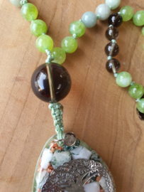 Edelstenen Mala 'Nature' met Orgonite hanger