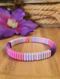 Emaille armband paars/roze (nr 7)