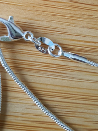 Sterling 925 Zilveren Ketting  'slangschakel'