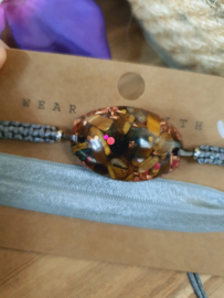 Orgonite Armband Tijgeroog met Bergkristal (nr 70)