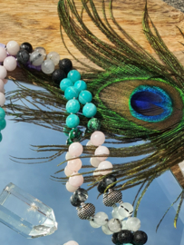 Edelstenen Mala 'Innerpeace' met Edelsteenhanger