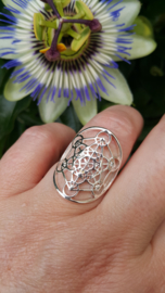 Ring Metatron kubus Silver Plated