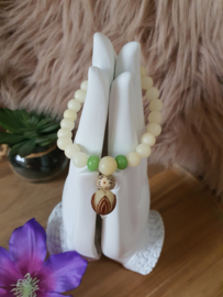 Tibetaanse Boeddhistische Bodhi zaad Mala armband met Lotus kraal (nr 2)