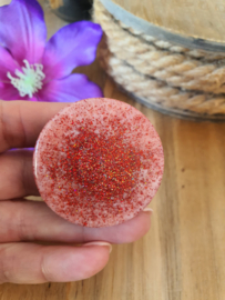 Orgonite chakra healing disk  Rode Jaspis/Bergkristal. Basis(wortel)chakra.( nr 30)