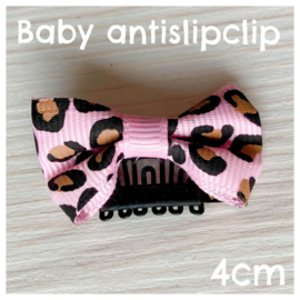 Baby clip lichtroze panter
