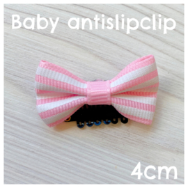 Baby clip lichtroze strepen