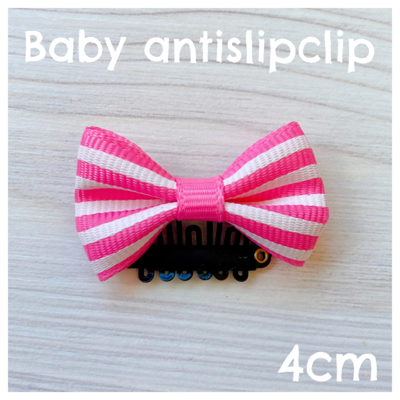 Baby clip roze strepen