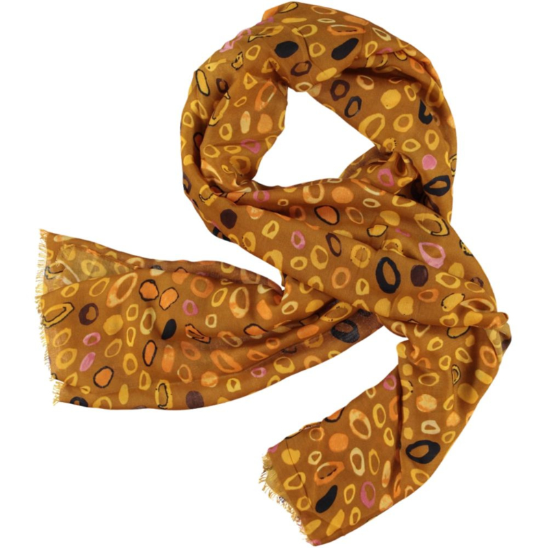 yellow print scarf