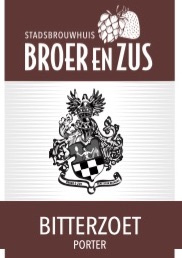 Bitterzoet (Porter) (Gouden medaille European Beer Challenge in London, beste huisbier van Nederland 2016 en 2019)