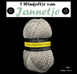 Scheepjes Noorse Sokkenwol 6850 Beige - Bruin