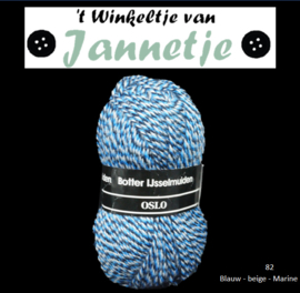 Botter IJsselmuiden Oslo 82 Blauw - beige - Marine
