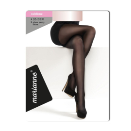 Panty Marianne 35 den glans Almost Black