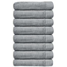 HOOMstyle Handdoeken Set - 50x100cm - 8 stuks - Hotelkwaliteit - 100% Katoen 650gr - Grijs