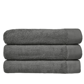 Handdoeken Set - 70x140cm 3 stuks Hotelkwaliteit - 100% 650gr - Grijs / Antraciet | Handdoeken | Delta Webshops