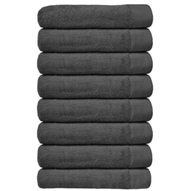 HOOMstyle Handdoeken Set - 50x100cm - 8 stuks - Hotelkwaliteit - 100% Katoen 650gr - Zwart