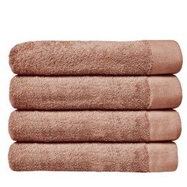 HOOMstyle Handdoeken Set - 60x110cm - 4 stuks - Hotelkwaliteit - 100% Katoen 650gr - Terra