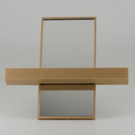 Rectangular mirror with beam