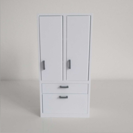 Tall cabinet with hinges on the right