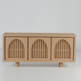 1:6 Dressoir rotan boogdeuren