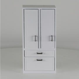 Tall cabinet with hinges on the left